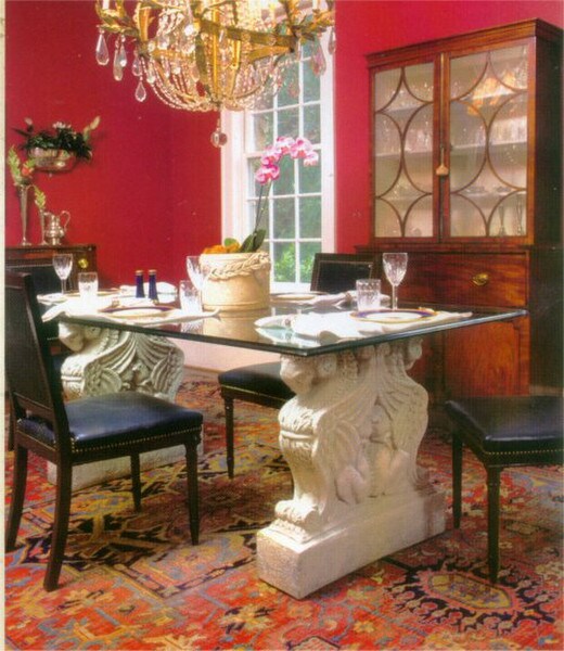 Gryphon Dining Table Base Pair or Office Desk French Decor